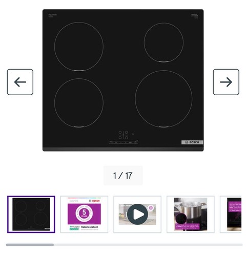 Bosch 60cm zone induction - 60cm, 4-zone