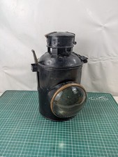 Vintage British Rail GWR Railway Signal Lamp  With Insert, Large, Cast Iron