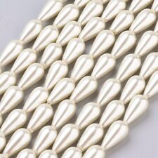 Faux Pearl Teardrop Beads -