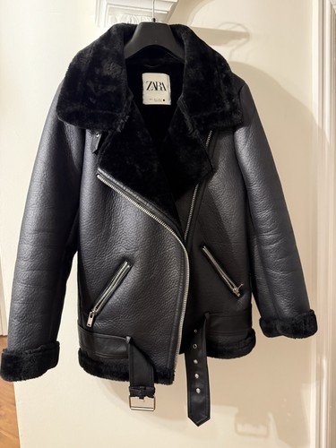 New zara black faux - new, leather
