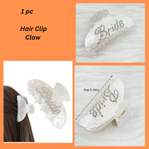 Bride diamanté hair clip claw - hair,