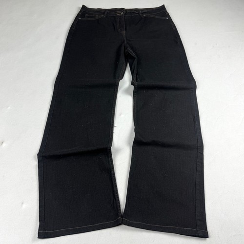 Mens black wide leg denim - wide,