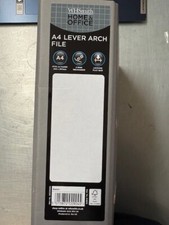 WH Smith A4 Grey Lever Arch File - BRAND NEW