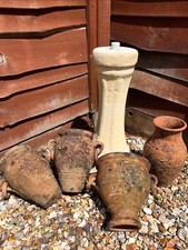 Salvaged Antique Hand Thrown Terracotta Garden Urns/ Olive Pots