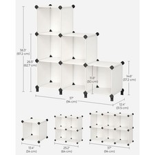 White 6 Cube Storage Unit Bookshelf Storage Cubes Multi-Use DIY
