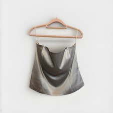 Gina Baconni UK 16 Bustier Corset Style Top BNWT Champagne Light Beige Silver