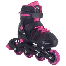 Inline Skates Pink & Black Adjustable UK Size 5-7 Roller Blades Kids Adult Sport