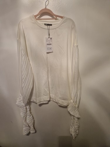 Womens white zara long - womens, sleeve