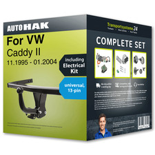 Towbar fixed for VW Caddy II 11.1995-01.2004 + 13pin universal electrical-kit FP