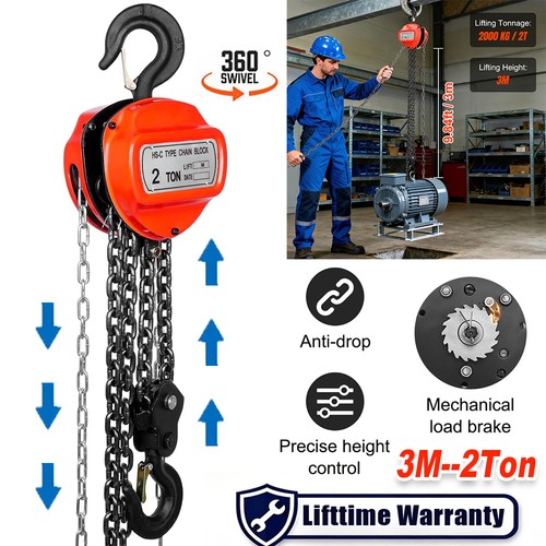Ton chain hoist block and - 2,