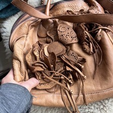 Leather shoulder bag by Caterina Lucchi