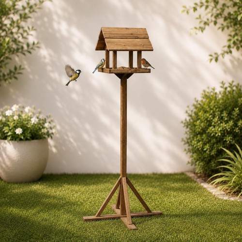 Wooden bird table feeder free - wooden,