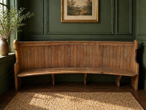 Victorian curved back church - curved,