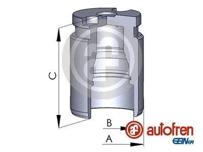 Rear piston brake - piston, caliper
