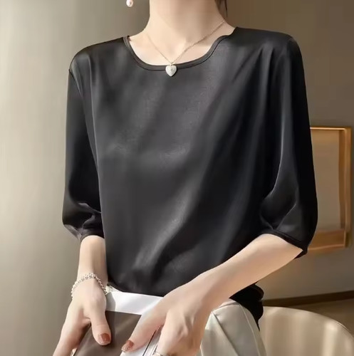 Women satin silk blouse top - women's,