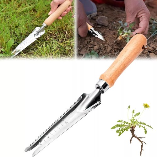 Wooden handle weeder - wooden,