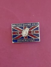 H/Vintage BRITISH GRAND PRIX 1984 SILVERSTONE RACING Motorcycle Bike Badge