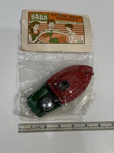 Vintage baba metal steam boat - vintage,