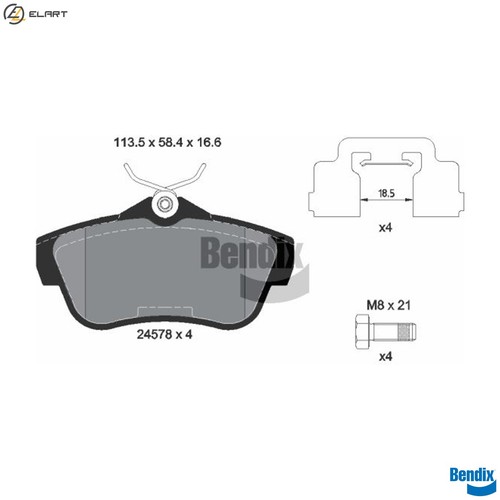 Brake pad set disc - pad,
