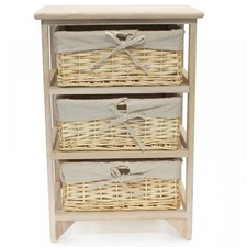 3 TIER DRAWERS WOODEN STORAGE