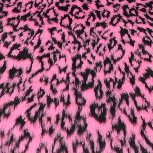 Cerise leopard jacquard fur - leopard,