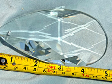 1 x Extra Large crystal Pear Drop. Chandelier parts. Craft. Light Catchers D3/7