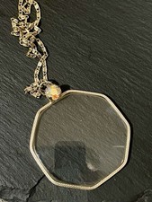 Vintage monocle necklace with - monocle,