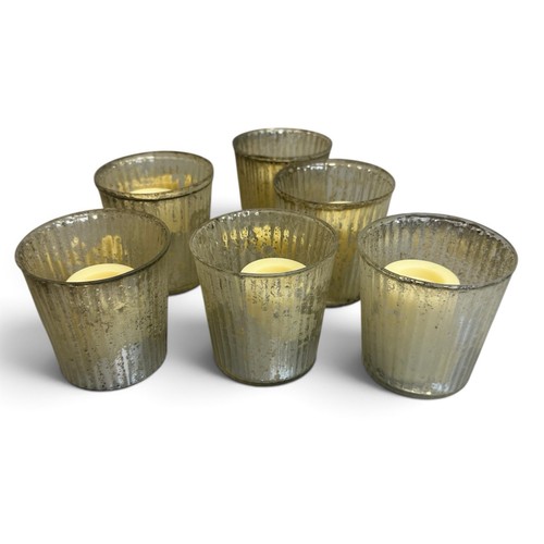 Set mercury glass tea - set, 6