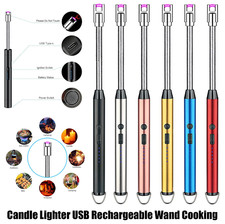 Candle Lighter Electric Arc Lighter USB Rechargeable Wand Flexible Cooking BBQ