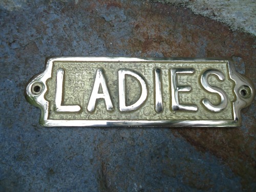 Brass ladies toilet - ladies, hand