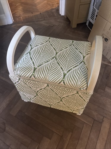 Vintage lloyd loom ottoman - vintage,