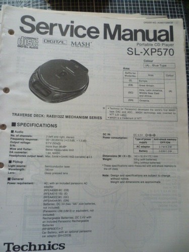 Technics xp570 personal - sl-xp570,