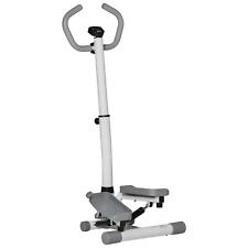 Adjustable Twist Stepper Step Machine For Home Gym Aerobic Workout White & Grey