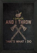 Axe Throwing Hatchet Framed