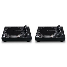 2 x Reloop RP-1000 MK2 Professional Belt Drive Record Turntable Deck + Cart