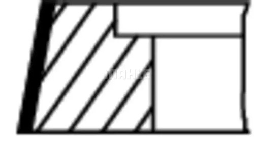Piston ring set 640 00115 - set,