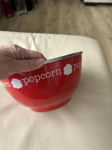 Enamel popcorn snack bowl - popcorn,