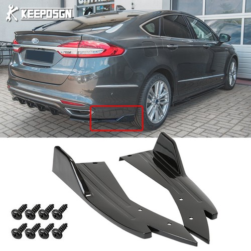 Gloss rear bumper diffuser - 2x,