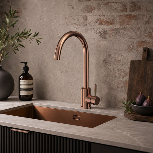 Tempo brushed bronze swan - bronze,