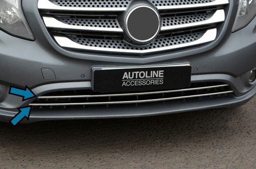 Chrome bumper grille accent - bumper,
