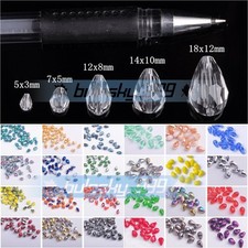 Crystal Glass Teardrop Faceted