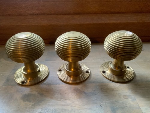 Brass beehive reeded - brass,