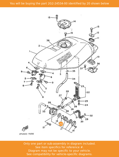 Yamaha ring 2g2 24534 00 - yamaha, o-ring,