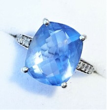 Large 9ct White Gold Blue