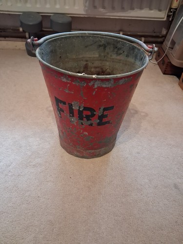 Vintage galvanised fire - vintage,