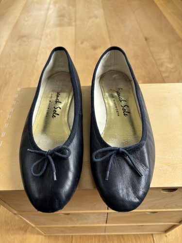 French sole navy - french, leather