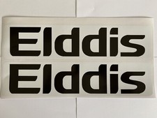 ELDDIS CARAVAN MOTORHOME STICKER DECALS WHITE BLACK HIDE DENTS SCRATCHES BODY X2