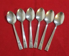 6 Vintage Thomas Turner Pedigree Silver Plated Tea Spoons 13cm Windsor