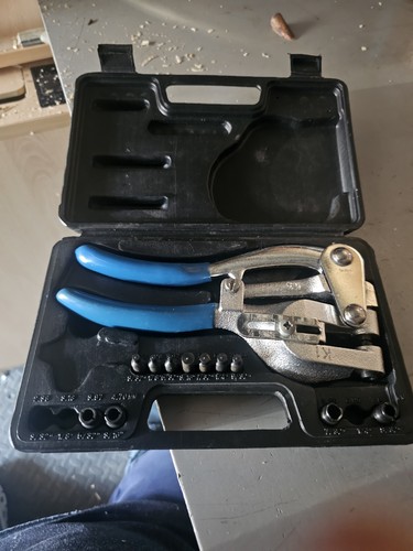 Metal hole punch kit handheld - metal,