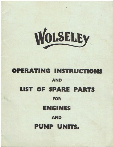 Wolseley wlb engines - wolseley, wd